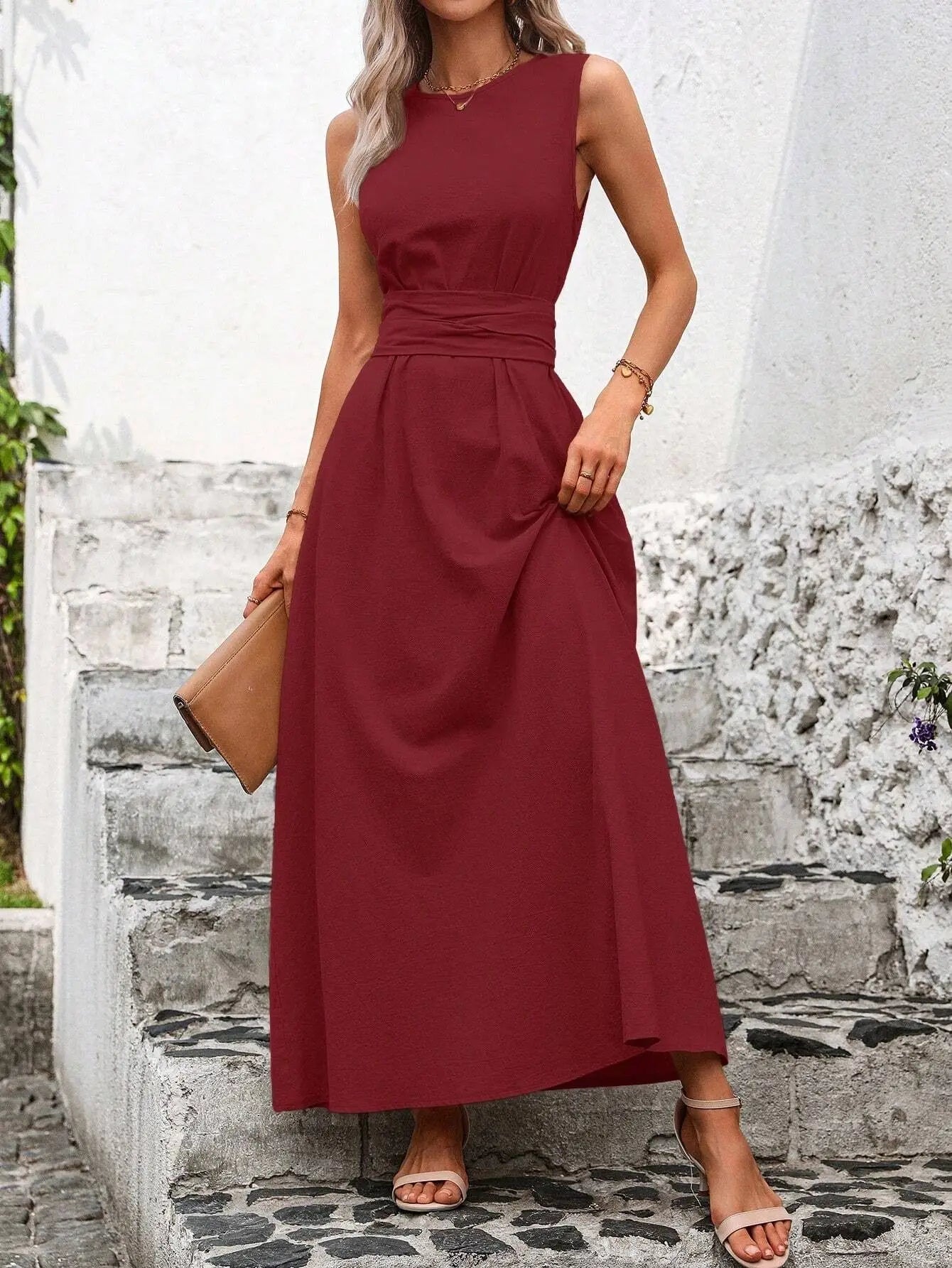Sleeveless Casual Maxi Dress