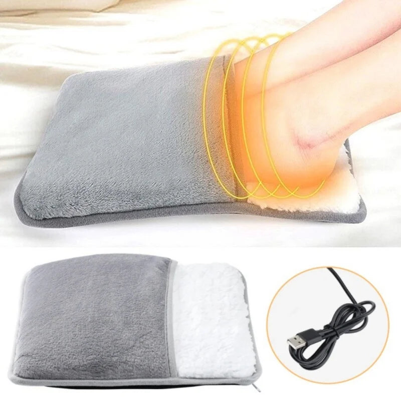 USB Foot Warmer – Portable Soft Plush Heating Pad for Winter