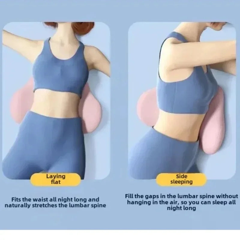 Ergonomic Lumbar Support Sleep Pillow – Memory Foam Waist Cushion for Back Pain Relief