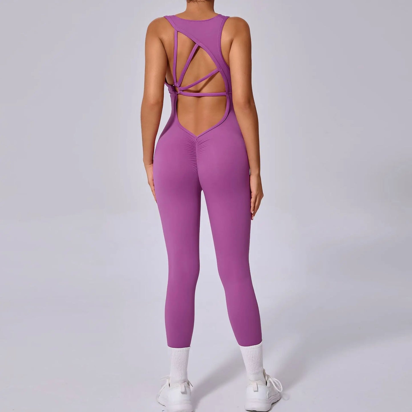 Backless Women's Workout Jumpsuit –  One-Piece Sportswear