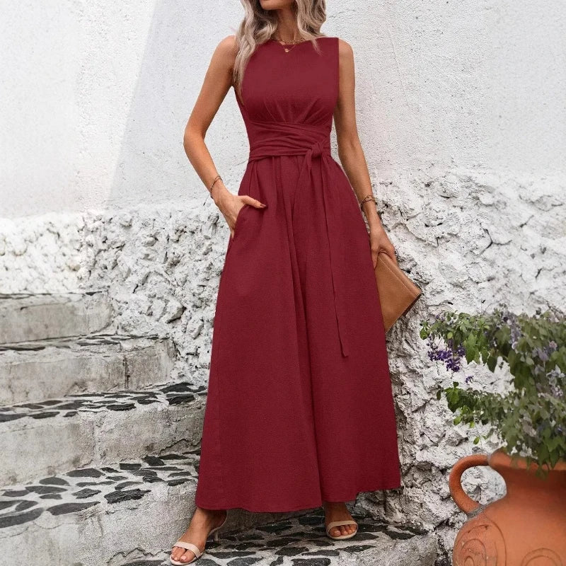 Sleeveless Casual Maxi Dress