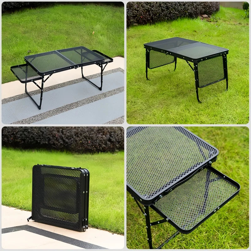 Portable Folding Camping Table – Lightweight Picnic & BBQ Mesh Table