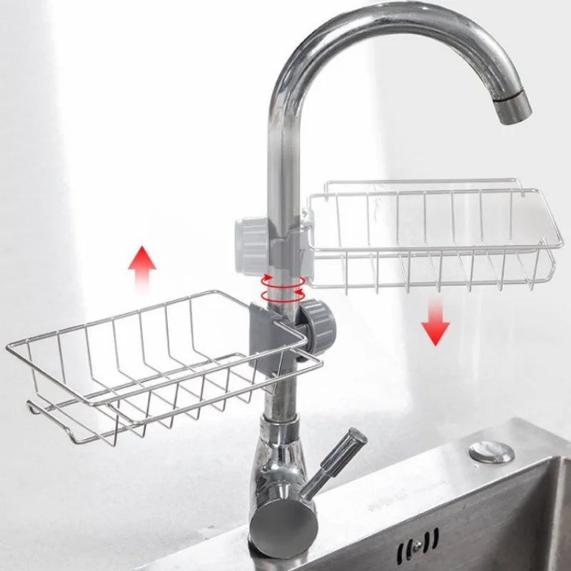 Stainless Steel Sink Organizer Rack – With or Without Towel Holder