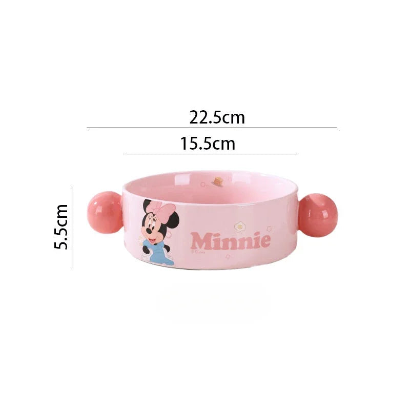 Disney Mickey Minnie Donald Daisy Ceramic Tableware Bowls & Plates Set