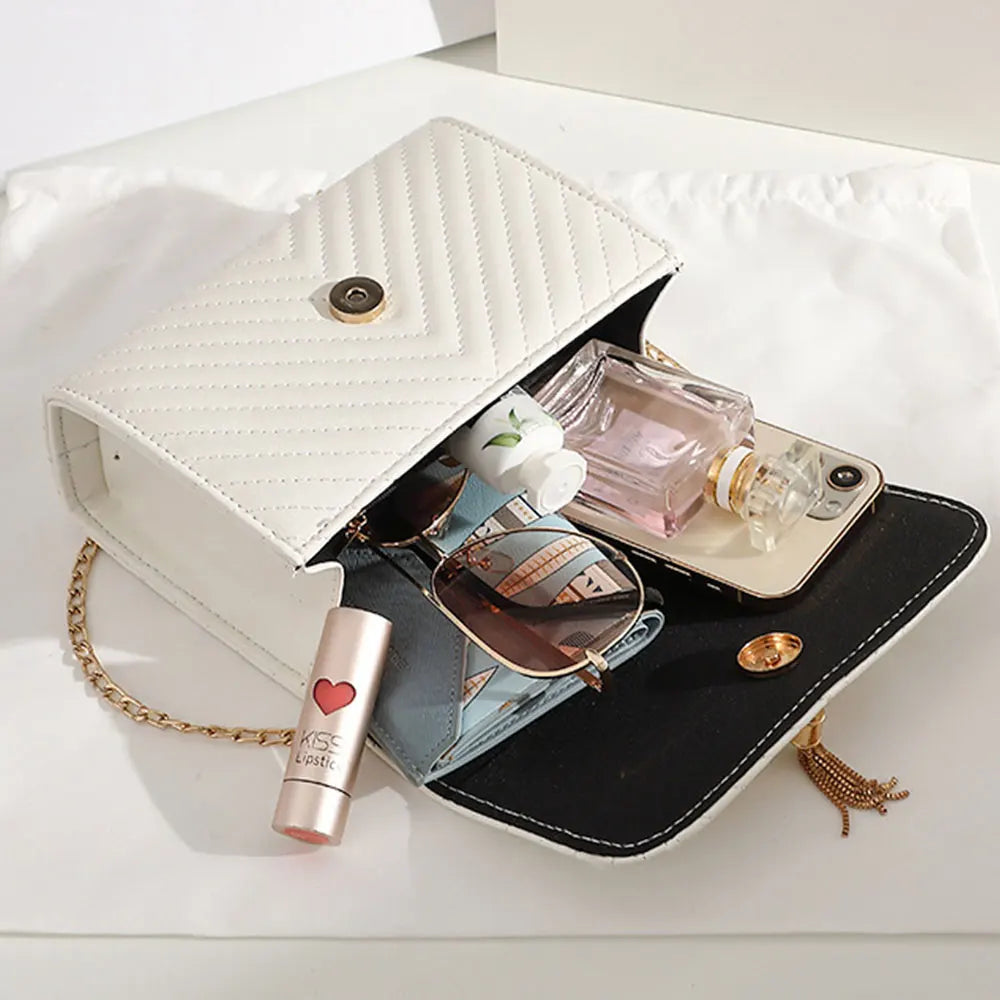 Small Luxury PU Leather Shoulder Bag – Crossbody Chain Purse