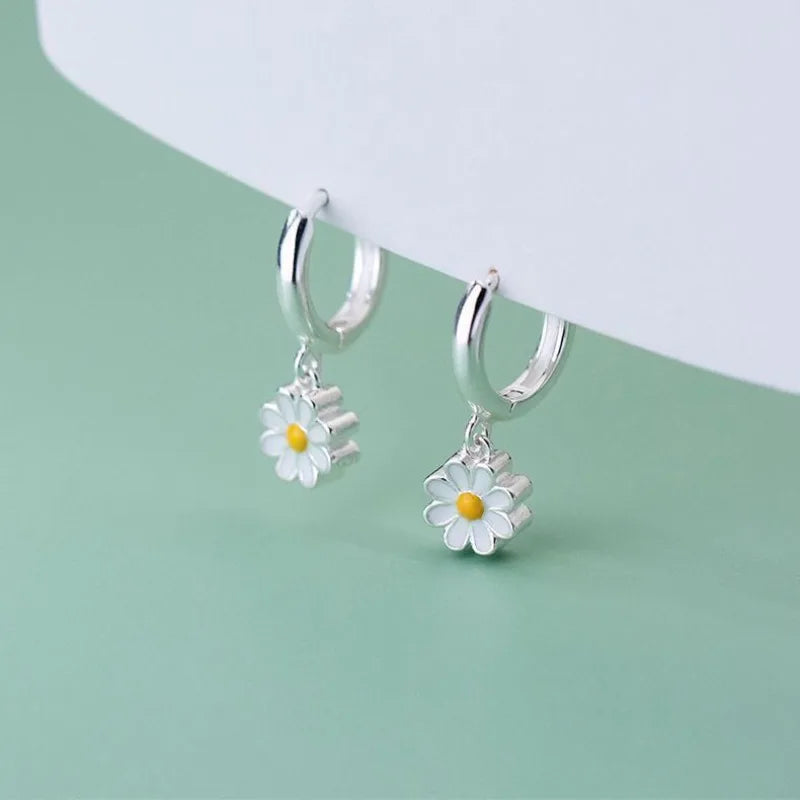 Elegant Flower Hoop Earrings – Multiple Designs