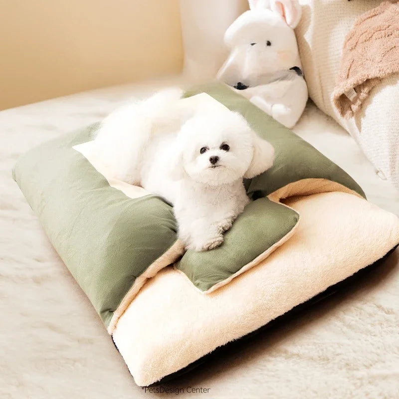 Warm Sleeping Bag Bed for Pet with Pillow