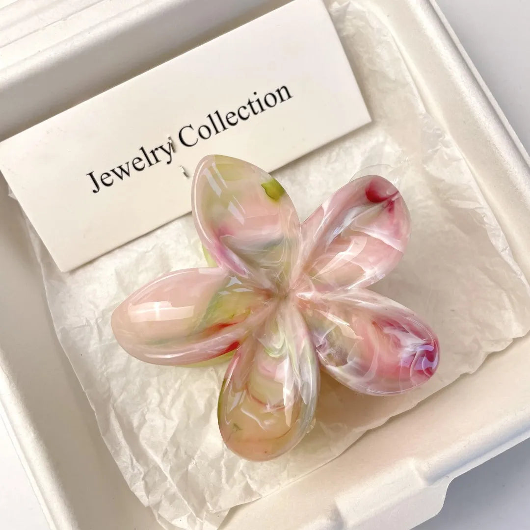 Flower-Shaped Hair Claw Clip – Summer Acrylic Hair Accessory
