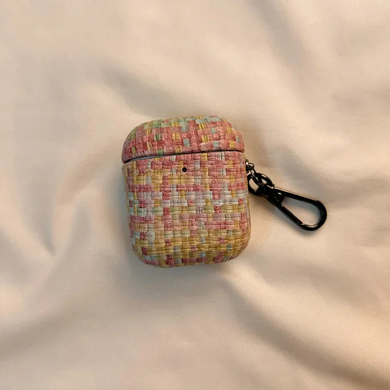 Premium Braided Leather AirPods Case – Handcrafted Elegance