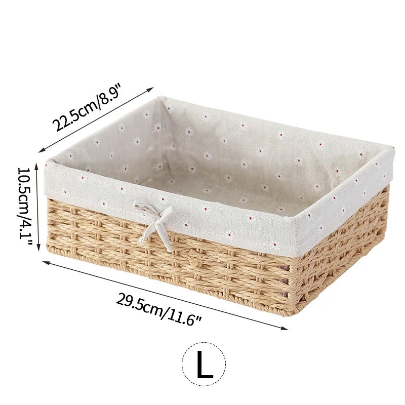 Wicker Storage Basket with Lid