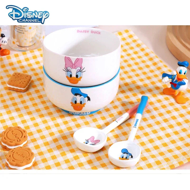 Disney Mickey & Minnie Ceramic Spoon – Cartoon Tableware for Kids