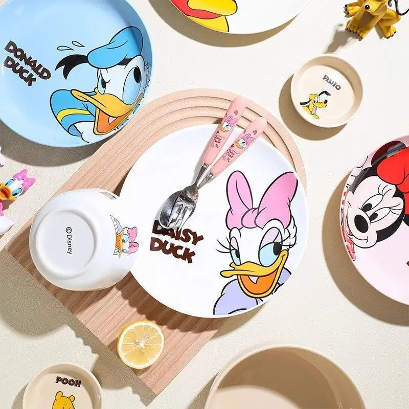 Disney Ceramic Children’s Dinner Plate – Heat Resistant Cartoon Design