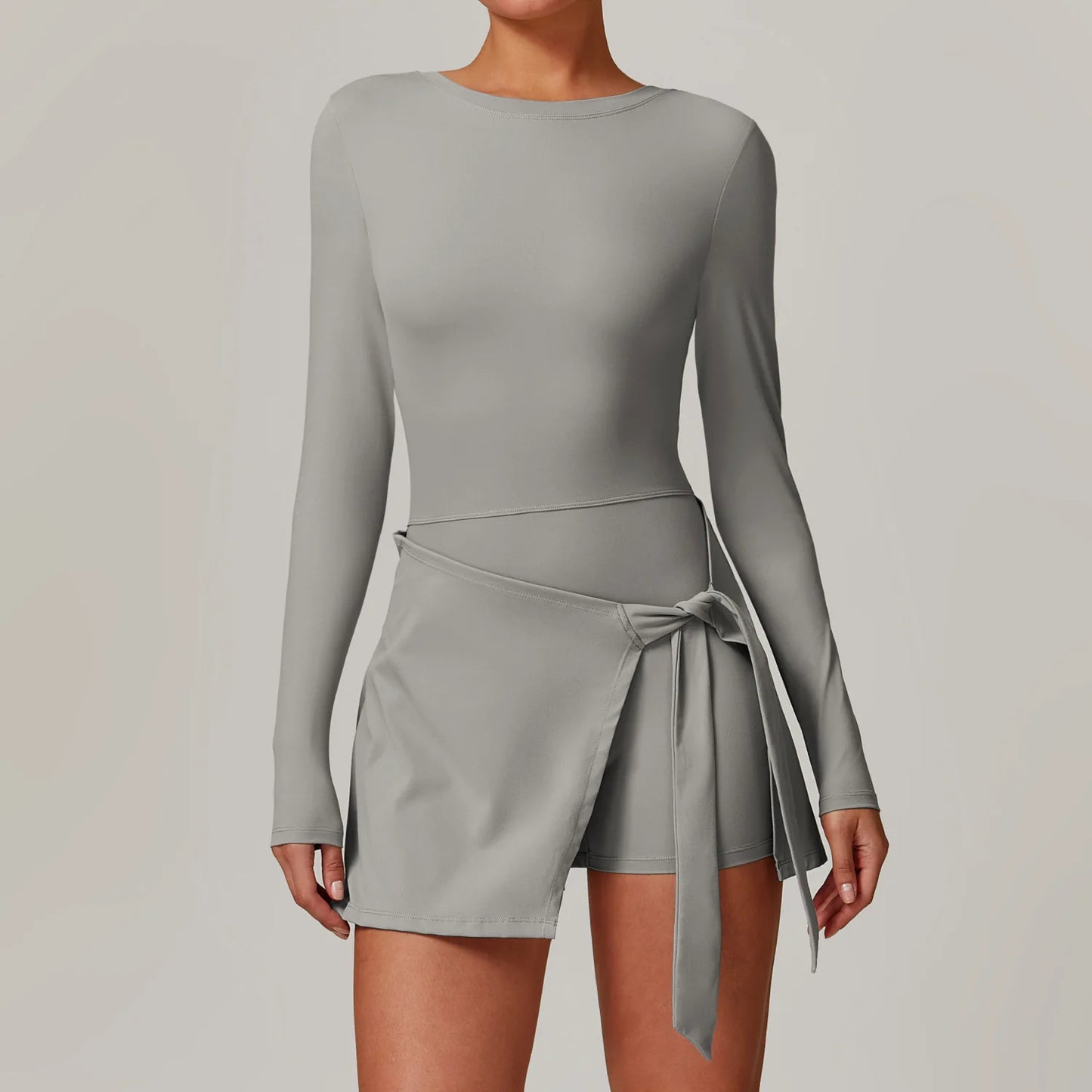 Women's Long Sleeve Yoga Jumpsuit – One-Piece Athletic Bodysuit (Available in Multiple Colors)