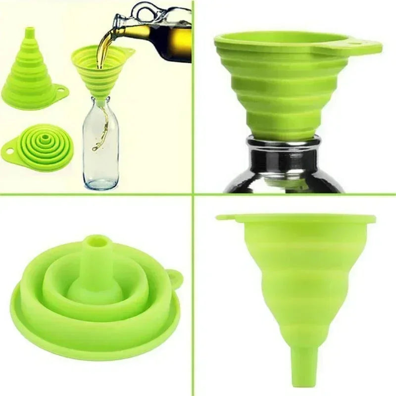 Collapsible Silicone Funnel – Foldable Kitchen Tool