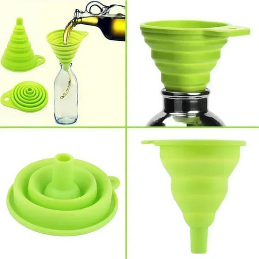 Collapsible Silicone Funnel – Foldable Kitchen Tool