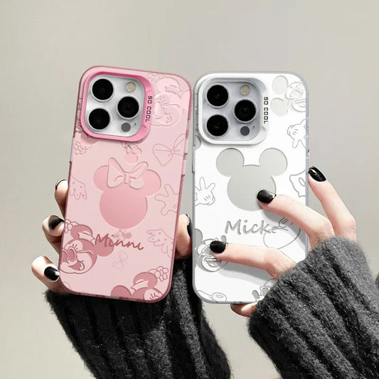 Mickey & Minnie Shadow Cartoon Case