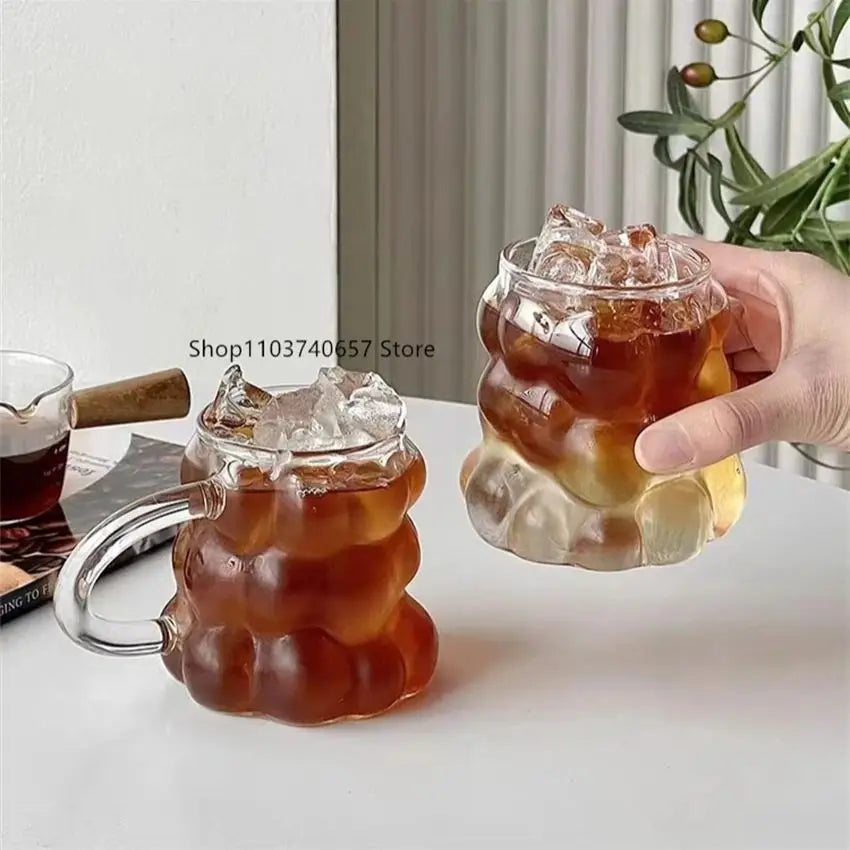 Grape-Shaped Transparent Glass Cup