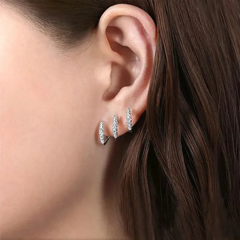 Crystal Claw Stud Earrings – Gold & Silver