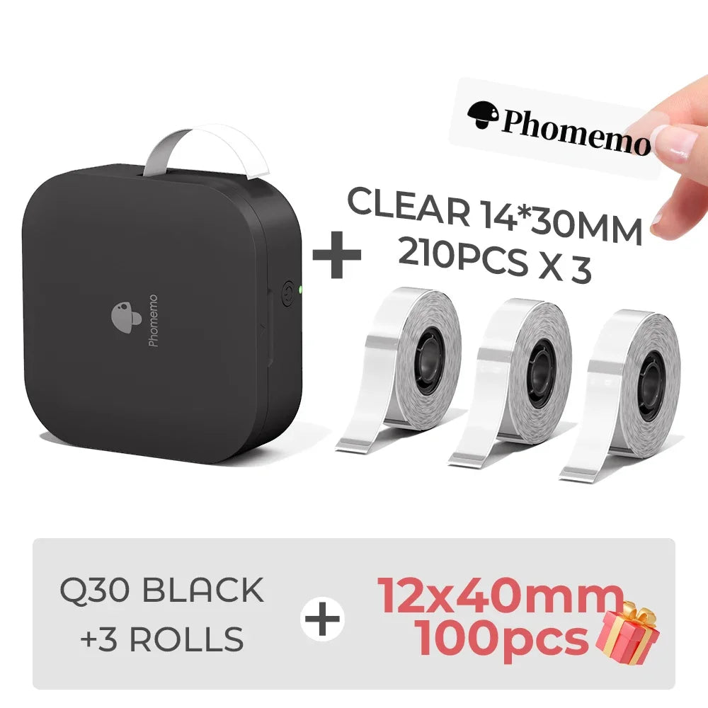 Phomemo Q30 Mini Portable Label Printer – Wireless Inkless Thermal Printing
