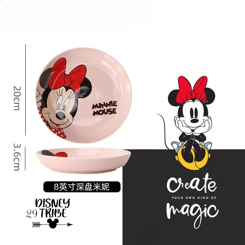 Disney Ceramic Children’s Dinner Plate – Heat Resistant Cartoon Design